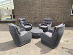 Tuinset 4 loungestoelen met tafel, Tuin en Terras, Ophalen, 4 zitplaatsen, Bijzettafel, Zo goed als nieuw