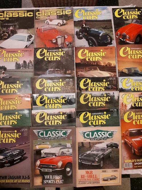 23 vintage magazines Thoroughbred and classic cars, Livres, Autos | Brochures & Magazines, Utilisé, Autres marques, Enlèvement ou Envoi