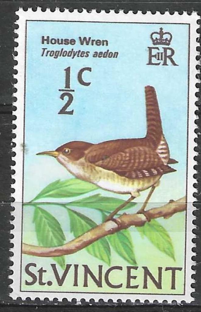 St Vincent 1969/1973 - Yvert 261 - Huiswinterkoninkje (PF), Postzegels en Munten, Postzegels | Amerika, Verzenden