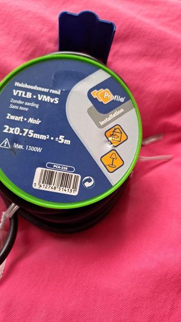 câble d'alimentation Profle Rond noir 2 x 0,75mm²  beschikbaar voor biedingen