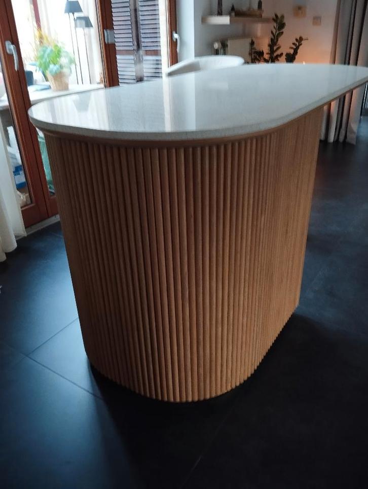 Centrale eilandkast met 4 deuren en marmer, Huis en Inrichting, Keuken | Keukenelementen, Zo goed als nieuw, Ophalen