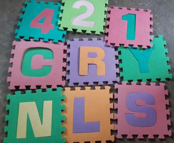 Speelmat met letters en cijfers, Ophalen of Verzenden, Gebruikt