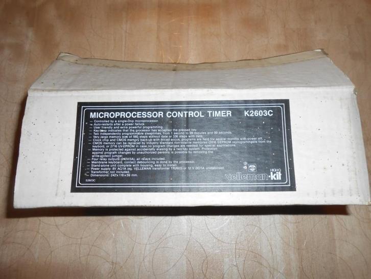 Velleman Microprocessor Timer K2603C, Hobby en Vrije tijd, Elektronica-componenten, Nieuw, Ophalen of Verzenden