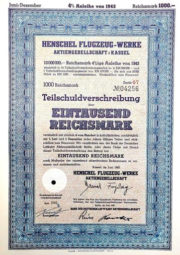 Henschel Flugzeug-Werke 1943 beschikbaar voor biedingen