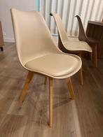 Beige eetkamerstoelen, 6 stuks, Huis en Inrichting, Stoelen, Ophalen of Verzenden, Zo goed als nieuw