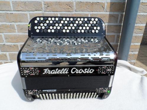 Nieuw Model Fratelli Crosio, Muziek en Instrumenten, Accordeons, Nieuw, Knopaccordeon, 120-bas, Overige merken, Met koffer, Met riemen