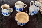 4 articles en gres bleu, Antiek en Kunst, Antiek | Servies compleet, Ophalen