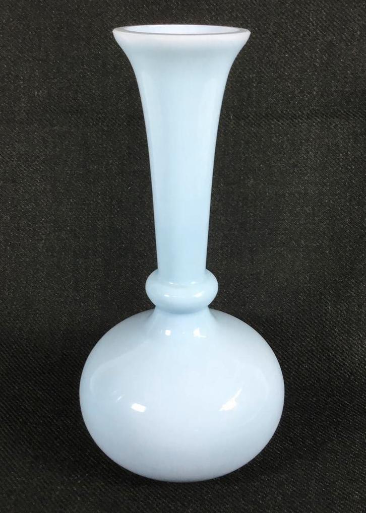 Vintage design opaline Rupel Boom glazen vaas 1960’s, Verzamelen, Retro, Huis en Inrichting, Ophalen of Verzenden