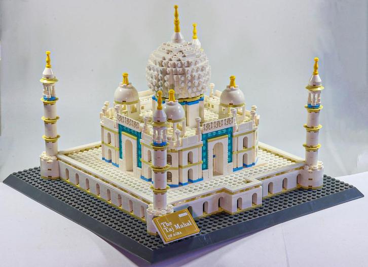 “Taj Mahal of Agra” – 1505 bouwsteentjes – met bouwplan, Kinderen en Baby's, Speelgoed | Bouwstenen, Zo goed als nieuw, Ophalen