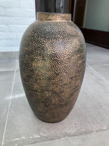 Beau vase brun doré de 40 cm de haut