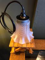 Prachtig Hanglampje met rokkapje Gebruiksklaar Mat Glas., Enlèvement ou Envoi