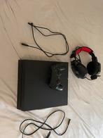 Playstation 4 console met kabels en headset + 4 games, Games en Spelcomputers, Met 1 controller, Gebruikt, 500 GB, Ophalen