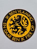 Vintage Sticker - Ik ben Vlaming en daar ben ik fier op, Ophalen of Verzenden, Zo goed als nieuw