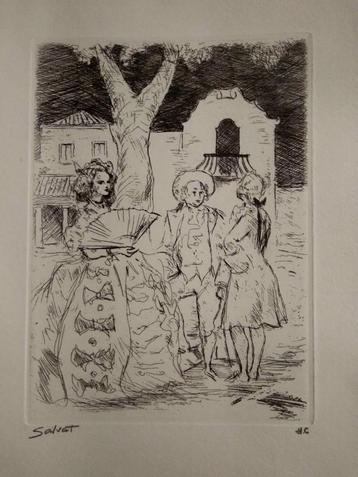 Venetië. 1939. 2 Eaux Fortes. Salvat beschikbaar voor biedingen