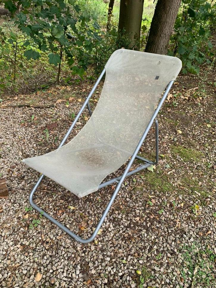 Ligstoel, Tuin en Terras, Ligbedden, Gebruikt, Kunststof, Inklapbaar, Ophalen of Verzenden