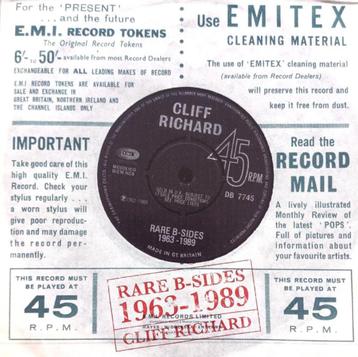 cd Cliff Richard rare b-sides 1963-1989 beschikbaar voor biedingen