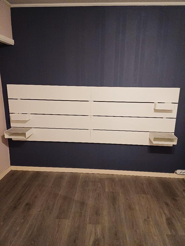 Nordli Ikea bed hoofdeinde wit, Huis en Inrichting, Slaapkamer | Bedden, Zo goed als nieuw, Wit, Ophalen