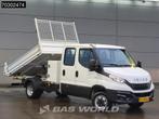 Iveco Daily 35C16 3.0L Kipper met Kist Dubbel Cabine Dubbell, Auto's, Stof, Gebruikt, Euro 6, 4 cilinders