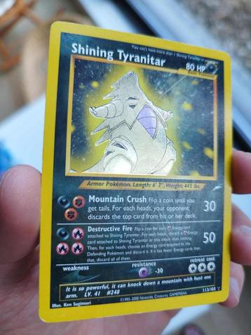 Pokémon : Shining Tyranitar, Enlèvement ou Envoi, Comme neuf, Cartes en vrac, Foil