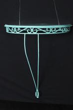 antiek muurtafeltje met glazen legblad, Huis en Inrichting, Ophalen, Gebruikt, Metaal of Aluminium, 50 tot 100 cm