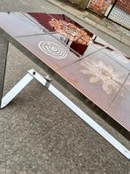 Table vintage avec table en céramique/structure chromée., Collections, Enlèvement, Maison et Meubles