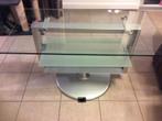 TV tafel in glas, Huis en Inrichting, Ophalen, 50 tot 100 cm, Modern, 50 tot 75 cm