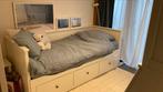 Bedbank, uitschuifbaar bed IKEA HEMNES wit, Huis en Inrichting, Slaapkamer | Bedden, Ophalen, Zo goed als nieuw, Wit