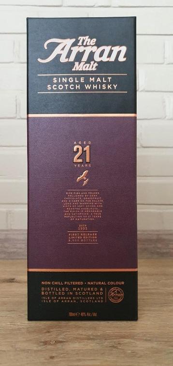 Whisky Arran 21 years beschikbaar voor biedingen