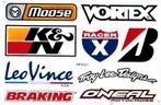 Moose Vortex K&N LeoVince Braking Troy Lee stickervel motor, Motoren, Ophalen of Verzenden