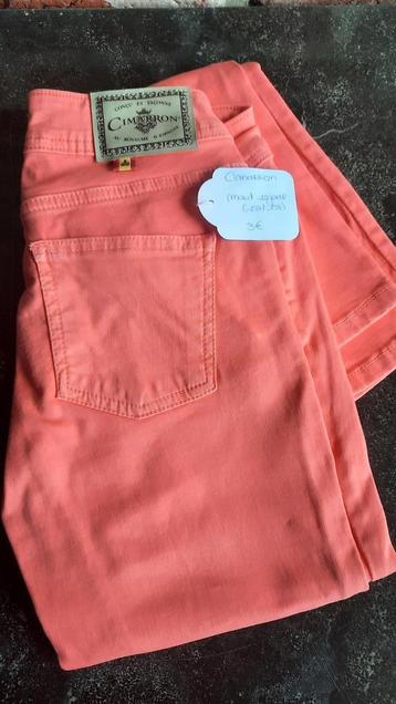 Zalmroze lange broek - maat 152/158 - merk Cimarron, Pantalon, Enlèvement ou Envoi, Cimarron, Comme neuf
