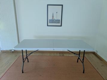 Table pliante blanche (75 x 180 cm), Maison & Meubles, Tables | Tables à manger, 150 à 200 cm, Cinq personnes ou plus, Folding