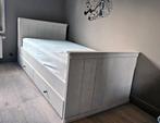bed tiener massief hout, Huis en Inrichting, Slaapkamer | Bedden, Ophalen, Gebruikt, 90 cm, Eenpersoons