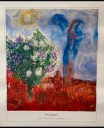 poster marc chagall couple sur st paul de vence, Antiek en Kunst, Ophalen of Verzenden