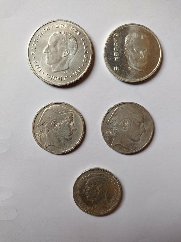 Francs Belges pièces en argent, Timbres & Monnaies, Monnaies | Belgique, Monnaie en vrac, Argent, Argent, Enlèvement ou Envoi