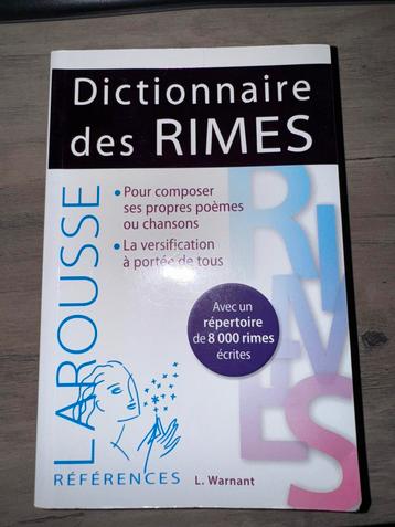 Dictionnaire des rimes  - Larousse  beschikbaar voor biedingen