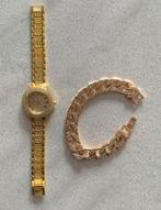 Diamanten horloge en armband voor dames, Handtassen en Accessoires, Horloges | Dames, Nieuw, Overige merken, Staal, Staal