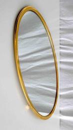 ovalen spiegel met messing kader, Ophalen, Ovaal, Minder dan 50 cm, Minder dan 100 cm