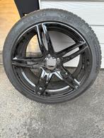 4 jantes mercedes c200 + 4 pneus hiver quasi neufs, Auto-onderdelen, Banden en Velgen, Ophalen, 18 inch, Winterbanden, Band(en)