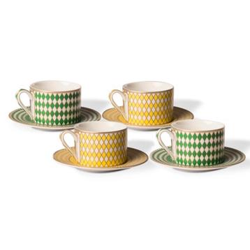 Pols Potten Teaset Chess – Porseleinen kopjes & schotels beschikbaar voor biedingen
