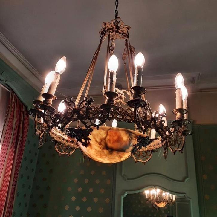 Art deco kroonluchter, Antiek en Kunst, Antiek | Verlichting, Ophalen