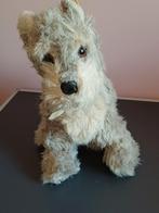 Antiek Terrier hondje van Steiff met knopje en vaantje, Ophalen