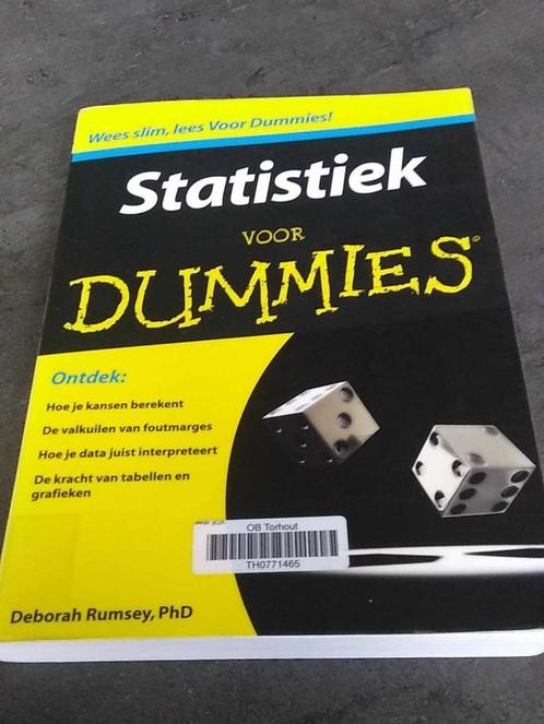 statistiek voor dummies, Livres, Livres d'étude & Cours, Enlèvement ou Envoi