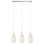 Luminaires suspendus en verre blanc mat en forme d'oeuf, Maison & Meubles, Lampes | Suspensions, Vintage, 75 cm ou plus, Enlèvement