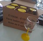 6 VERRES À PIED JAUNES SCHWEPPES, Ophalen, Glas of Glazen, Nieuw, Glas