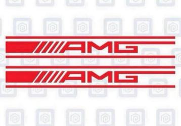 Mercedes A45 SPOILER Stickers AMG - Vinyl Sticker Logo ROOD beschikbaar voor biedingen
