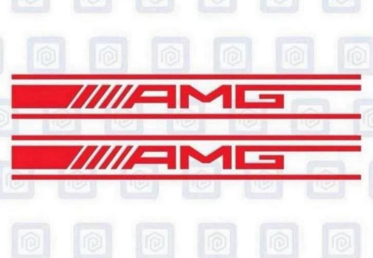 Mercedes A45 SPOILER Stickers AMG - Vinyl Sticker Logo ROOD, Auto diversen, Autostickers, Ophalen of Verzenden