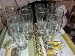 10 bierglazen H 17,5 cm Diameter 6,2 cm opening, Ophalen of Verzenden, Gebruikt, Bierglas