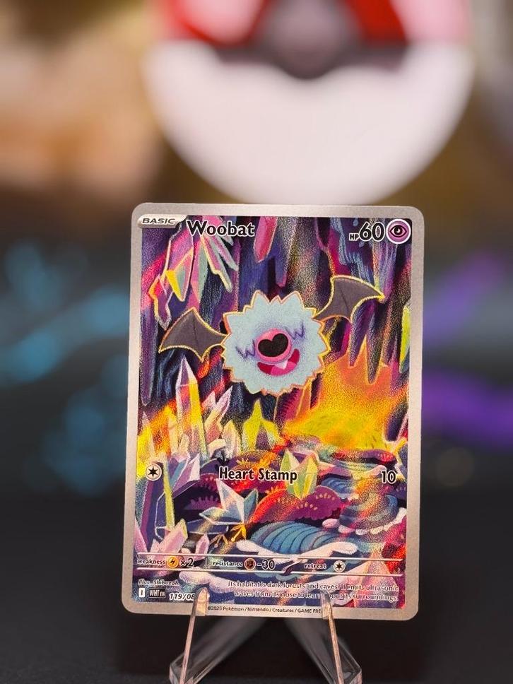 Woobat 119 - Verzending € 2,50 incl. bubbelenvelop, Hobby en Vrije tijd, Verzamelkaartspellen | Pokémon, Zo goed als nieuw, Losse kaart
