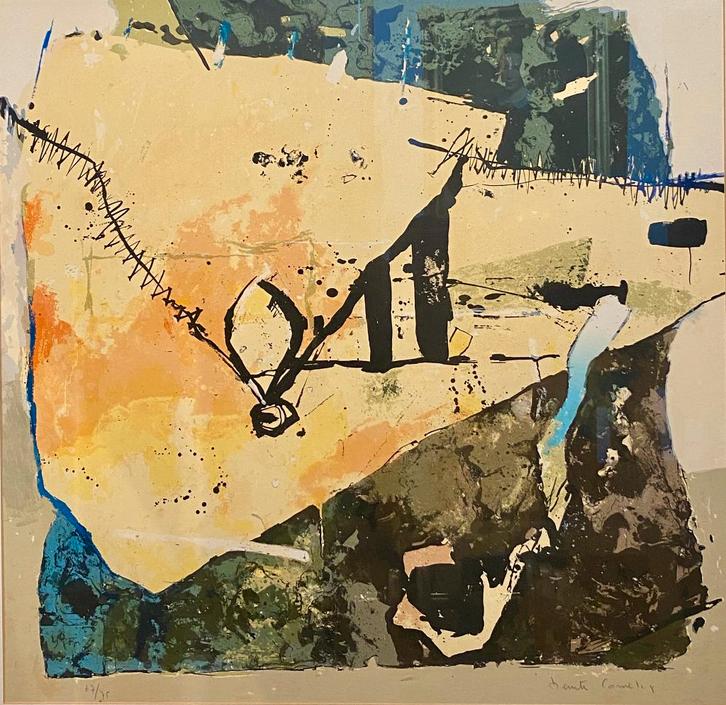 Grote litho Beniti Cornelis, getekend, genummerd, ingelijst., Antiquités & Art, Art | Lithographies & Sérigraphies, Enlèvement