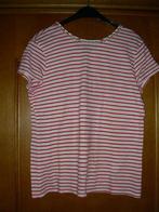 Rood-wit gestreept t-shirt met pareltjes rond de hals, Mediu, Vêtements | Femmes, Comme neuf, Manches courtes, Taille 38/40 (M)
